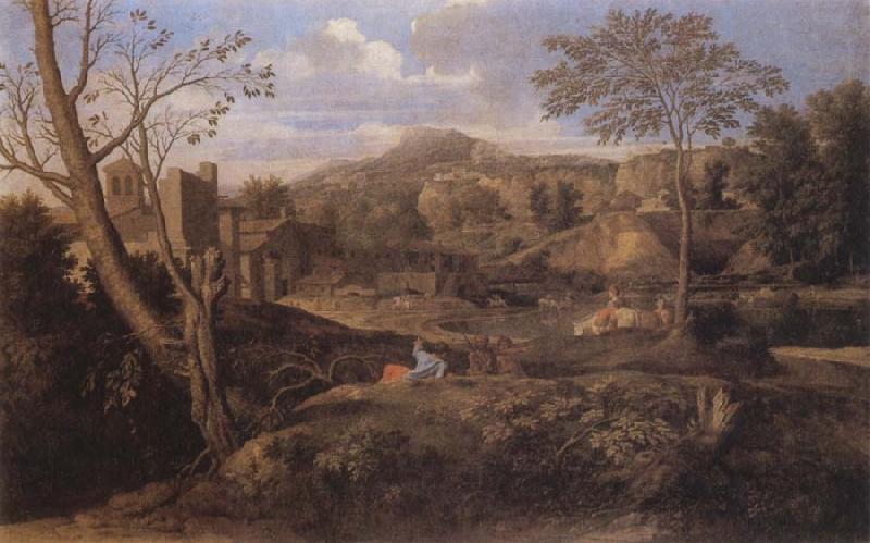 Nicolas Poussin Landscape with Three Men France oil painting art
